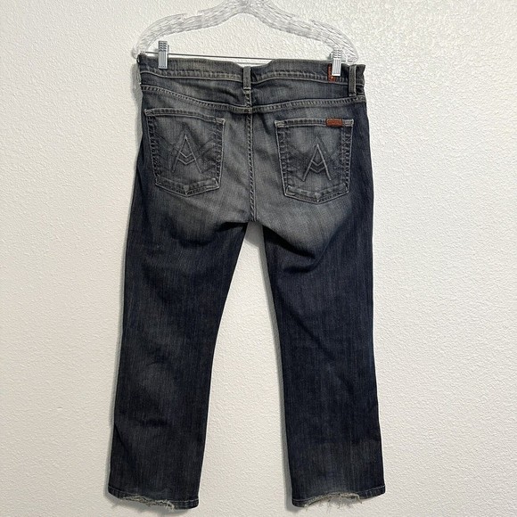 7 For All Mankind Jeans Men’s Size 34 A Pocket Boot Pants 100% Cotton Blue Denim - Picture 4 of 15